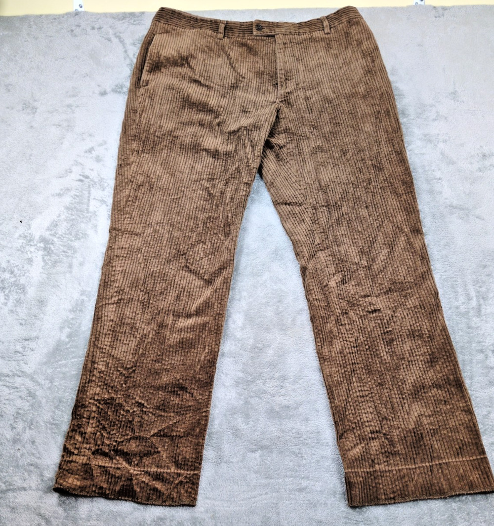 Mens J. Peterman Duca Visconti Di Modrone Brown Corduroy Pants Casual Size 38